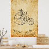 Velocipede Blueprint Poster (Keuken)