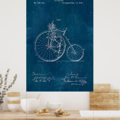 Velocipede Blueprint Poster (Keuken)