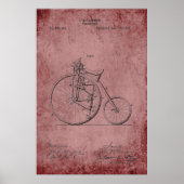 Velocipede Blueprint Poster (Voorkant)