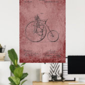 Velocipede Blueprint Poster (Thuiskantoor)