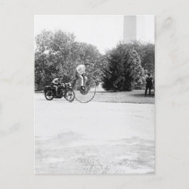 Velocipede en motorfiets briefkaart