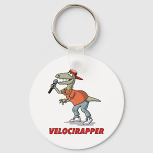 'Velocirapper' T-shirt. Sleutelhanger