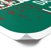 Velociraptor Accident Free Sign (Bloedspreuk) Poster (Hoek)