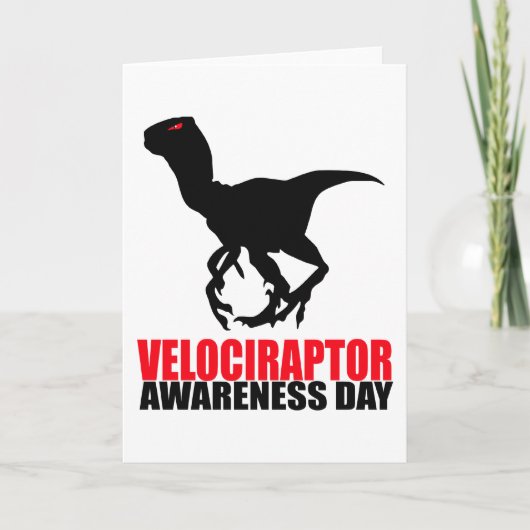 Velociraptor Awareness Day Kaart (Voorkant)