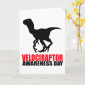 Velociraptor Awareness Day Kaart (Gele Bloem)