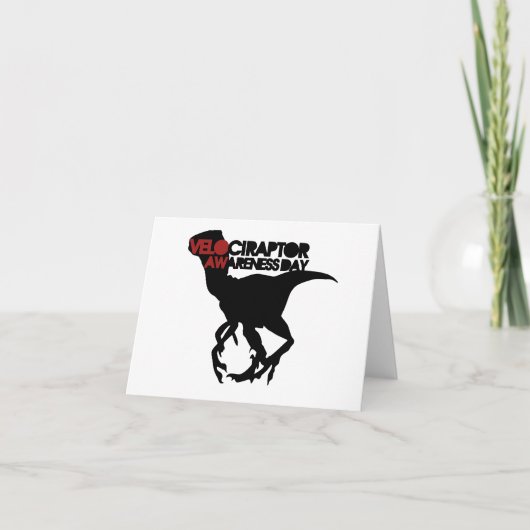 Velociraptor Awareness Day Kaart (Voorkant)