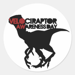 Velociraptor Awareness Day Ronde Sticker