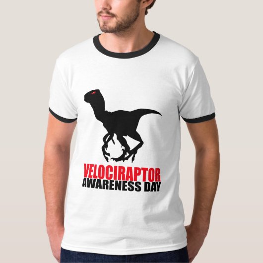 Velociraptor Awareness Day T-shirt (Voorkant)