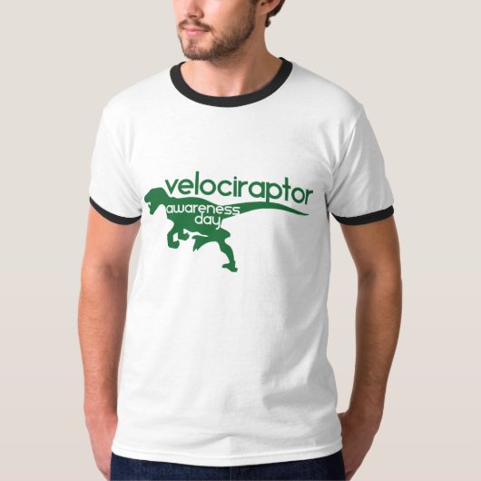 Velociraptor Awareness Day T-shirt (Voorkant)