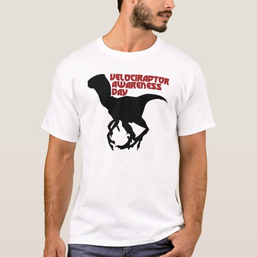 Velociraptor Awareness Day T-shirt (Voorkant)