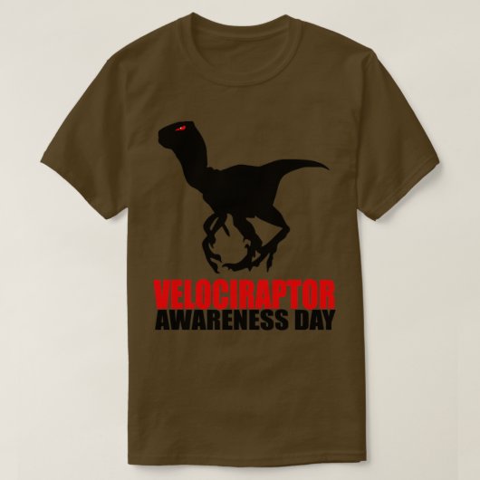 Velociraptor-bewustmakingsdag T-shirt (Design voorkant)