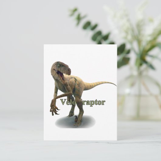 Velociraptor Briefkaart (Staand voorkant)