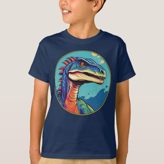 Velociraptor - Classic Dinosaur T-shirt T-shirt (Voorkant)