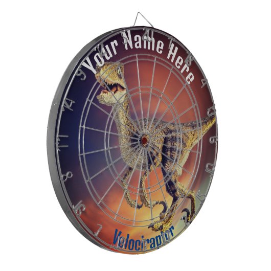 Velociraptor Dartbord (Voorkant Links)
