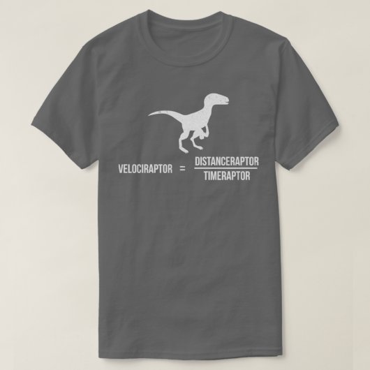 Velociraptor Dinosaur Dino Puns Wiskunde Geometry T-shirt (Design voorkant)