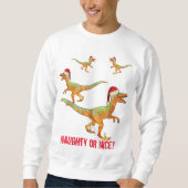 Velociraptor Dinosaur Funny kerstslogan Trui (Voorkant)