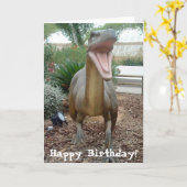 Velociraptor Dinosaur-graetings Kaart (Gele Bloem)