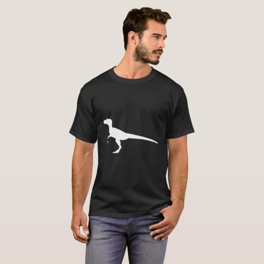 Velociraptor Dinosaur Hoodie T-shirt (Voorkant volledig)