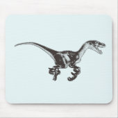 Velociraptor Dinosaur Mousepad Muismat (Voorkant)