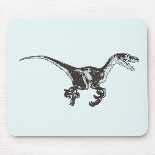 Velociraptor Dinosaur Mousepad Muismat (Voorkant)