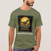 Velociraptor Dinosaur Prehistoric Moon T-shirt (Voorkant)