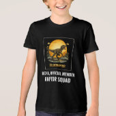 Velociraptor Dinosaur Prehistoric Moon Tri-Blend Shirt (Voorkant)