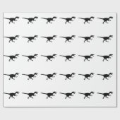 Velociraptor Dinosaur Wrapping Paper Cadeaupapier (Vlak)