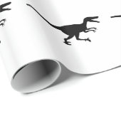 Velociraptor Dinosaur Wrapping Paper Cadeaupapier (Rol Hoek)