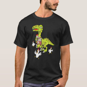 Velociraptor-dinosaurussen Liefhebben Gebakken Kip T-shirt