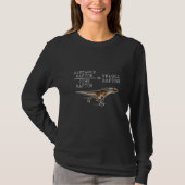 Velociraptor Distanceraptor Timeraptor Physics T-shirt (Voorkant)