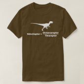 Velociraptor Distanceraptor Timeraptor T-shirt (Design voorkant)