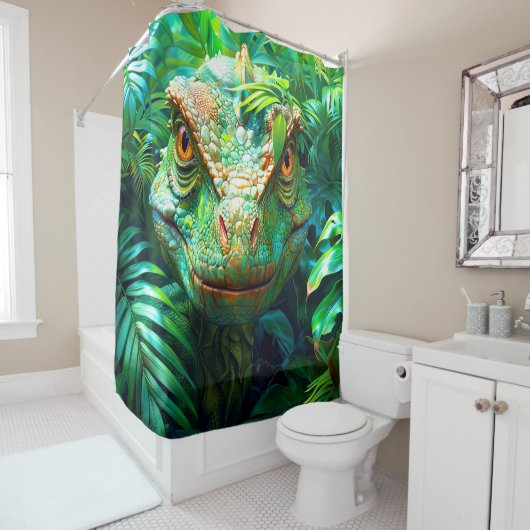 Velociraptor Douchegordijn (In situ)