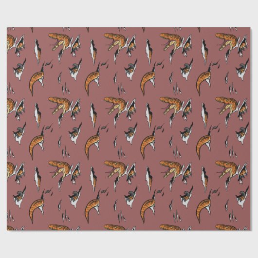 Velociraptor Escape Cadeaupapier (Vlak)