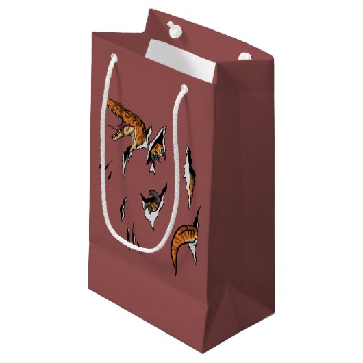 Velociraptor Escape Klein Cadeauzakje (Voorkant Gekanteld)