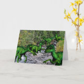 Velociraptor Forest Verjaardag van iedereen Kaart (Gele Bloem)