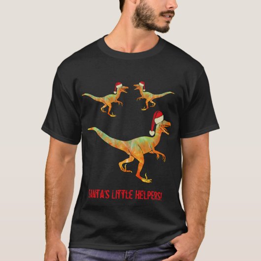 Velociraptor Funny Festive Raptor Dinosaur Slogan T-shirt (Voorkant)