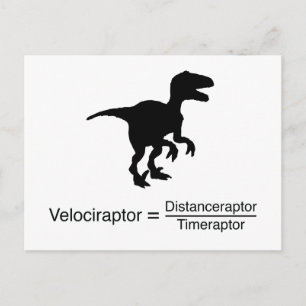 velociraptor funny science briefkaart