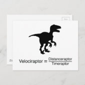 velociraptor grappige wetenschap briefkaart (Voorkant / Achterkant)