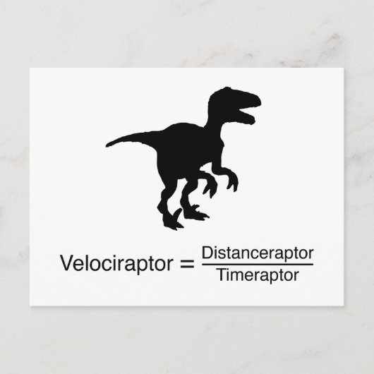 velociraptor grappige wetenschap briefkaart (Voorkant)