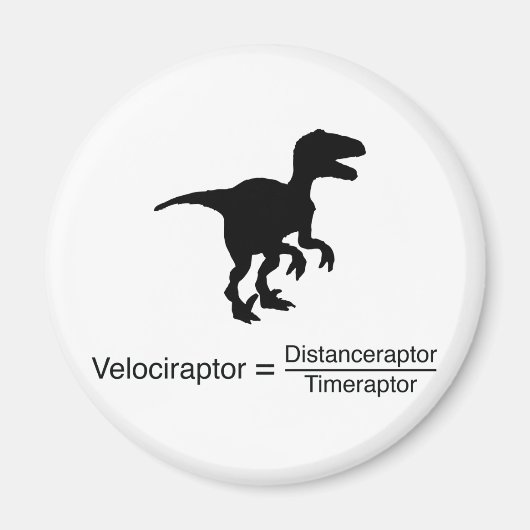 velociraptor grappige wetenschap magneet (Voorkant)