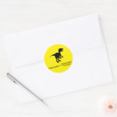 velociraptor grappige wetenschap ronde sticker (Envelop)