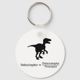 velociraptor grappige wetenschap sleutelhanger