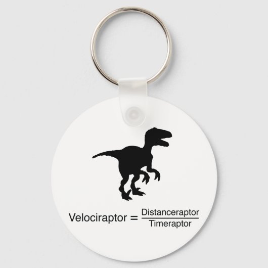 velociraptor grappige wetenschap sleutelhanger (Voorkant)