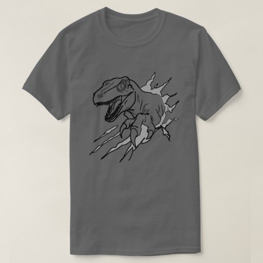 Velociraptor Lijn Kunst T-shirt (Design voorkant)