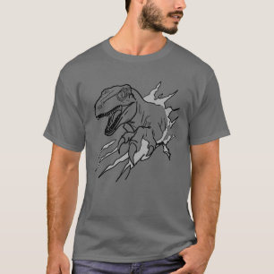 Velociraptor Lijn Kunst T-shirt