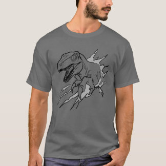 Velociraptor Lijn Kunst T-shirt