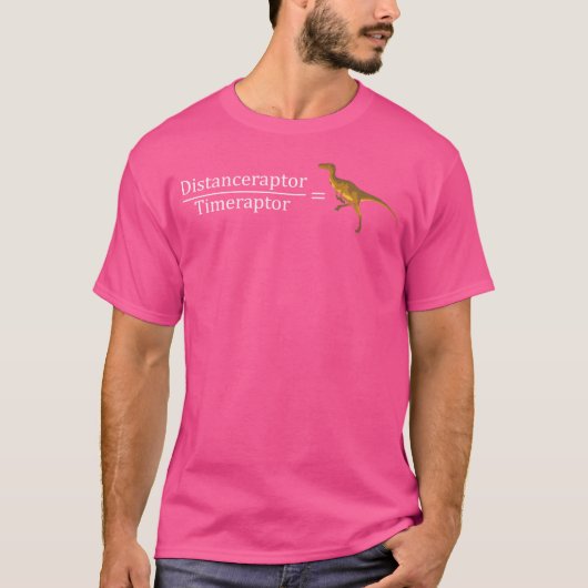 Velociraptor Math Funny Dinosaur Velocity Formula T-shirt (Voorkant)