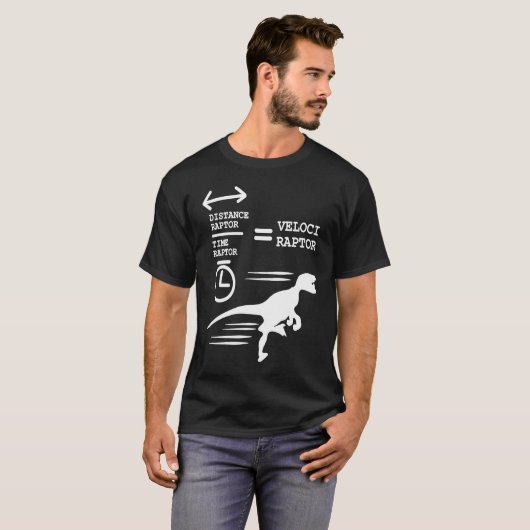 Velociraptor Math Problem T-shirt (Voorkant volledig)
