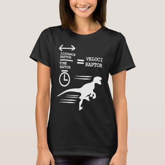 Velociraptor Math Problem T-shirt (Voorkant)