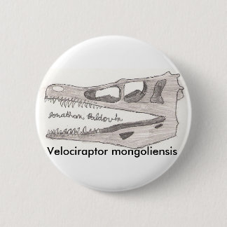 Velociraptor mongoliensis ronde button 5,7 cm
